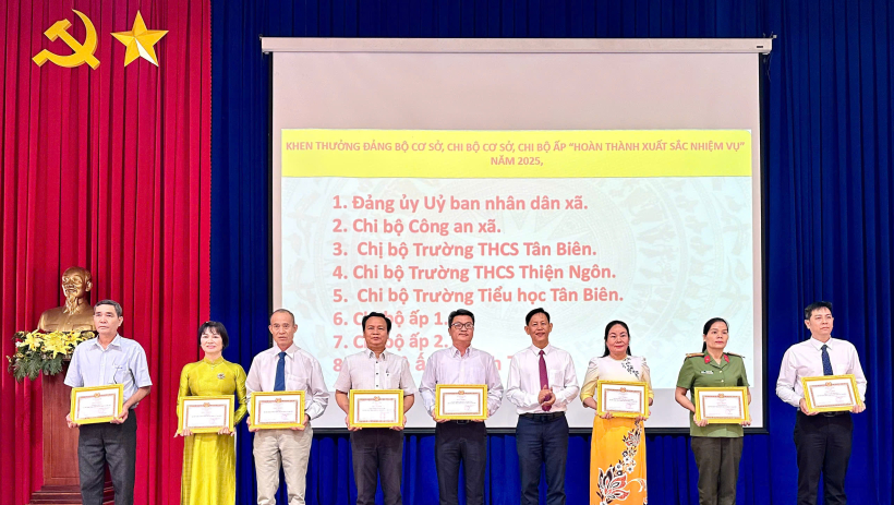 Đảng bộ x&atilde; T&acirc;n Bi&ecirc;n tổng kết c&ocirc;ng t&aacute;c x&acirc;y dựng Đảng năm 2025 