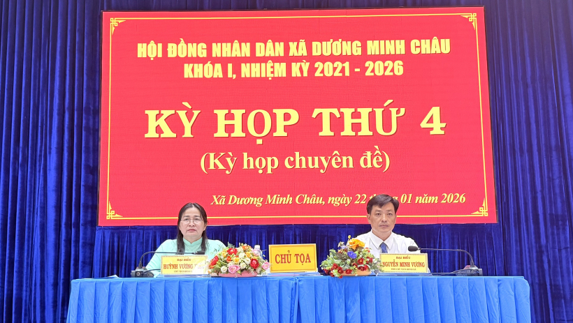 HĐND x&atilde; Dương Minh Ch&acirc;u tổ chức Kỳ họp thứ 4 