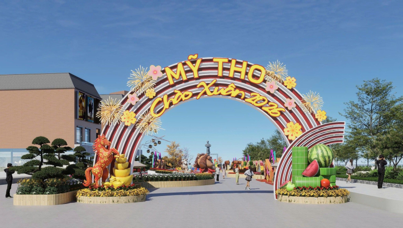 Đường hoa quay lại trung t&acirc;m Mỹ Tho sau 7 năm vắng b&oacute;ng